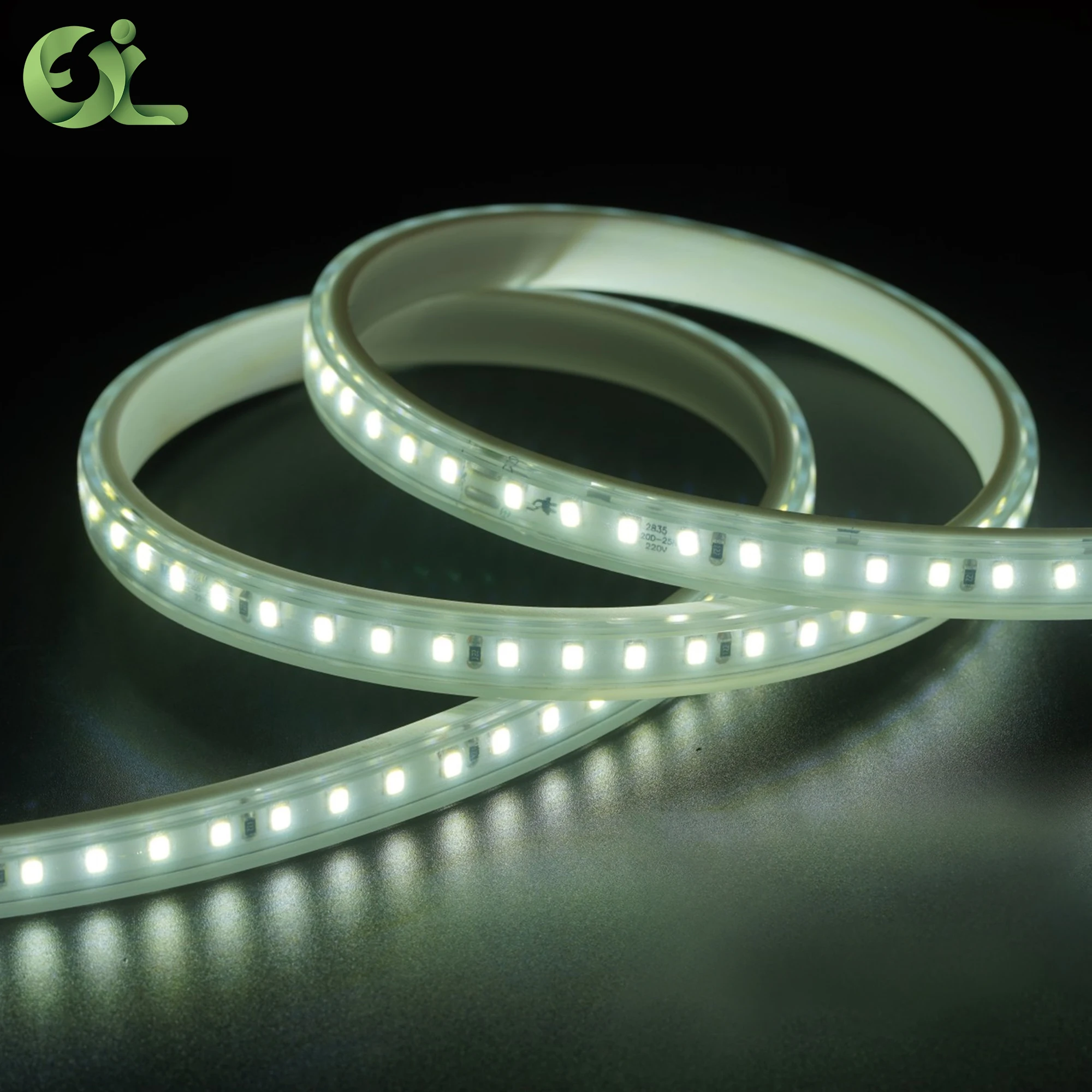 220V IP65 waterproof 8mm Width LED rope lamp outdoor landscape lighting 1000Lm/m high voltage 2835SMD led strip lights