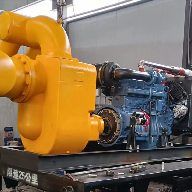 Irrigation System 8 Inch Two Wheel Trailer Mounted Diesel Engine Non Clog Self Priming Centrifugal Electric Water Pump