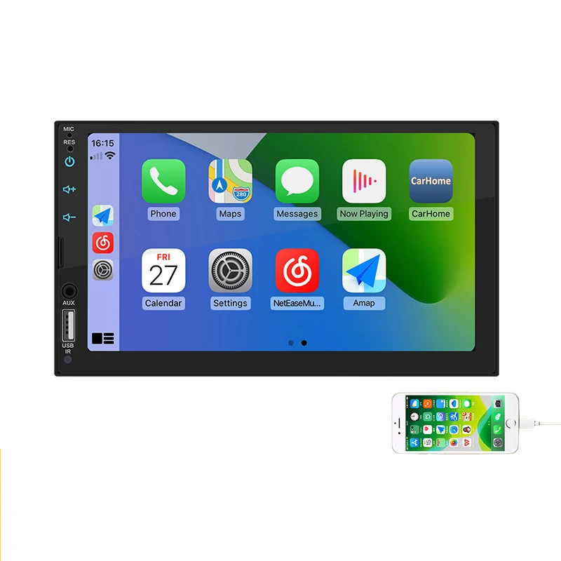 7-inch High-definition Capacitive Screen Carplay Aux Port Usb Tf Card Portable Car Mp5 Player