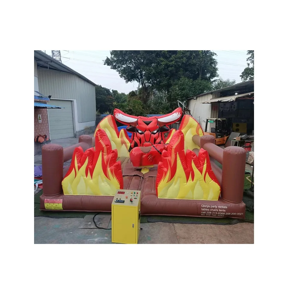 Commercial Adults Outdoor Games Inflatable Mechanical Bull Ride Mechanical Rodeo Bull Riding Machine Controls For Rental