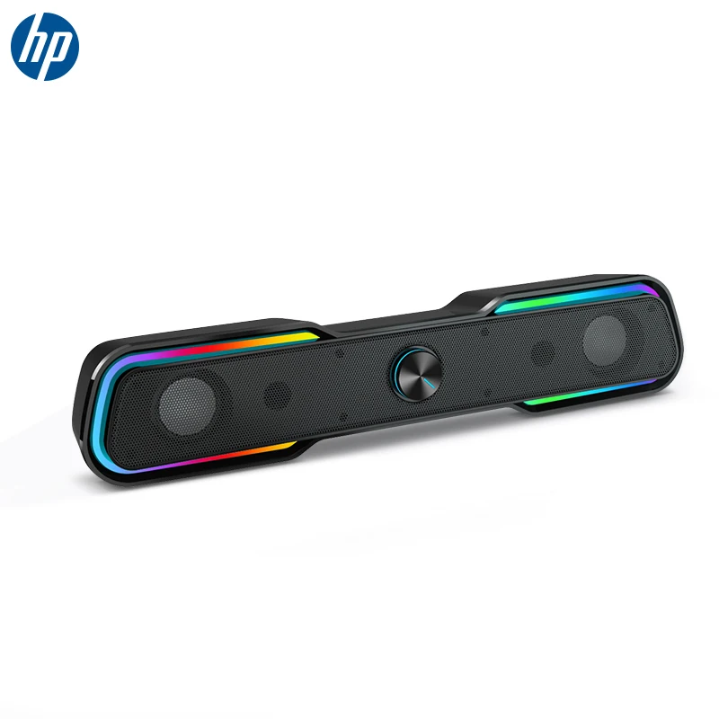 Hp 2,0 RGB Саундбар игровой динамик поддержка OEM/ODM большой бас проводной USB ПК колонки для компьютера с бутоном
