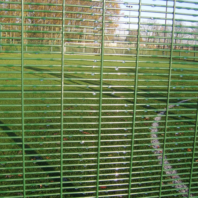 High Security Powder Coated 358 Perimeter Wire Mesh Anti-Climb  Railway Station Fence Panel