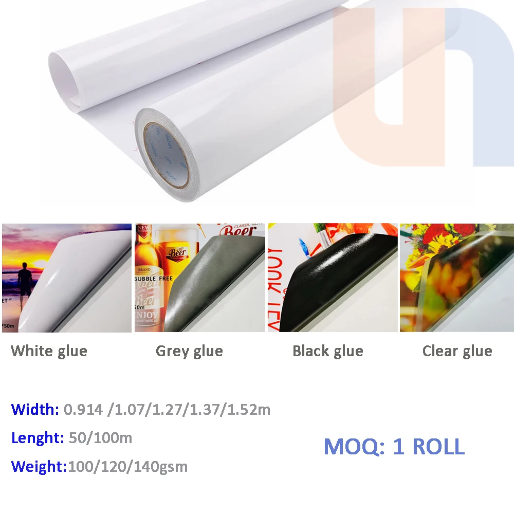 Eco Solvent Printing PVC Adhesive Vinyl Roll Wholesale Glossy Matte Printable Self Adhesive Vinyl