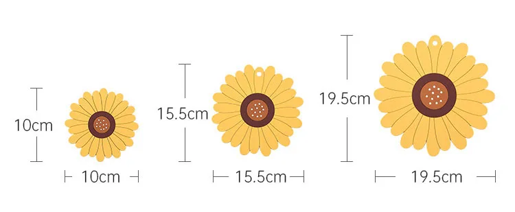 Sunflower Silicone Mat Pad Drink Coaster Non Slip Insulation Pot Holder Placemat For Home Office Desk Table Kitchen Accessories