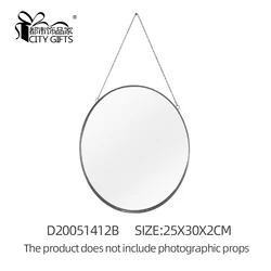 tray  frame custom decorative mirror wall mirror Black Metal Oval Wall Mirror