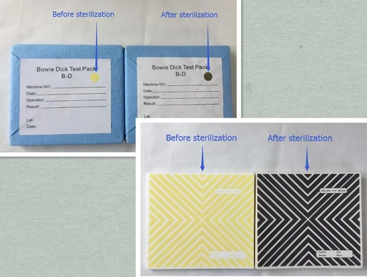 Autoclave Pre Vacuum bowie dick test paper and BD test pack