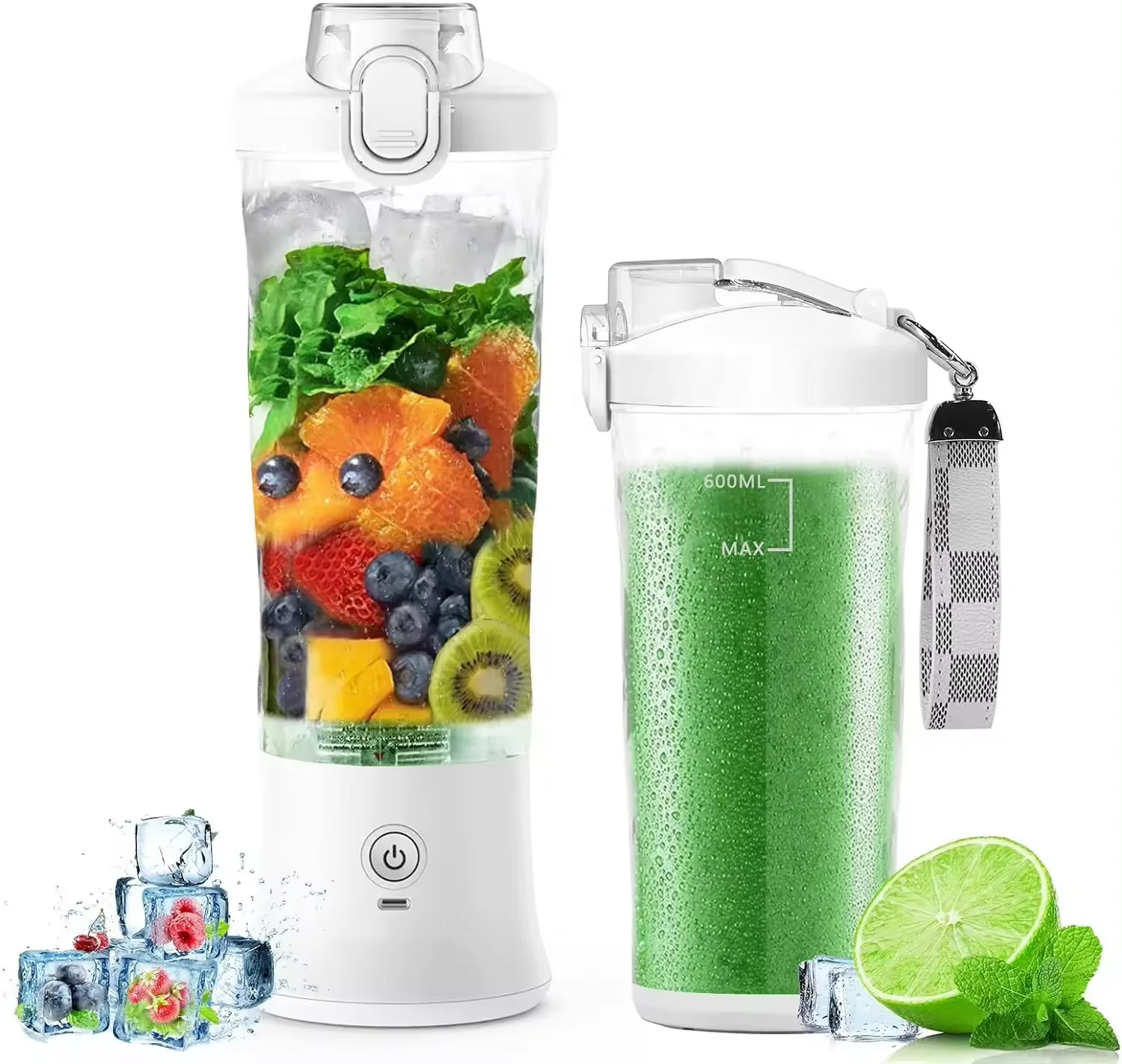 Usb Mini Fresh Fruit Juice Blender 6 Blade Blender Espremedor De Laranja 600ml Portable Juicer Dropshipping Portable Blender