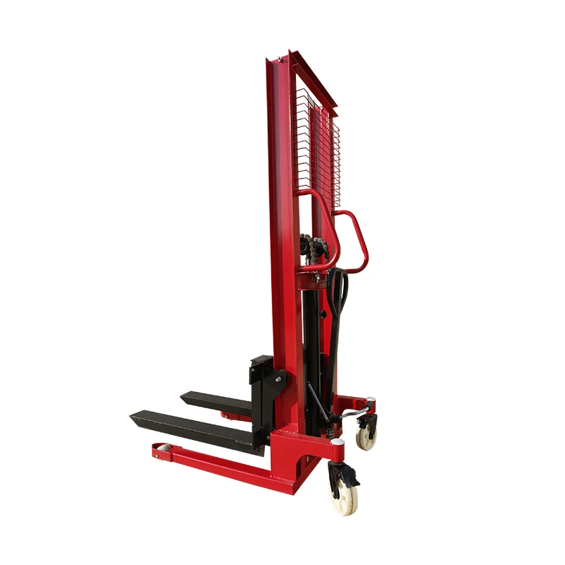 2 Ton Manual Hydraulic Stacker With Adjustable Forks For Sale