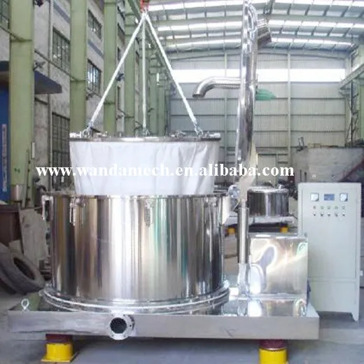China PD1000 Efficiency Solid Liquid Hanging Bag Filter juice centrifuge plate discharge centrifuges