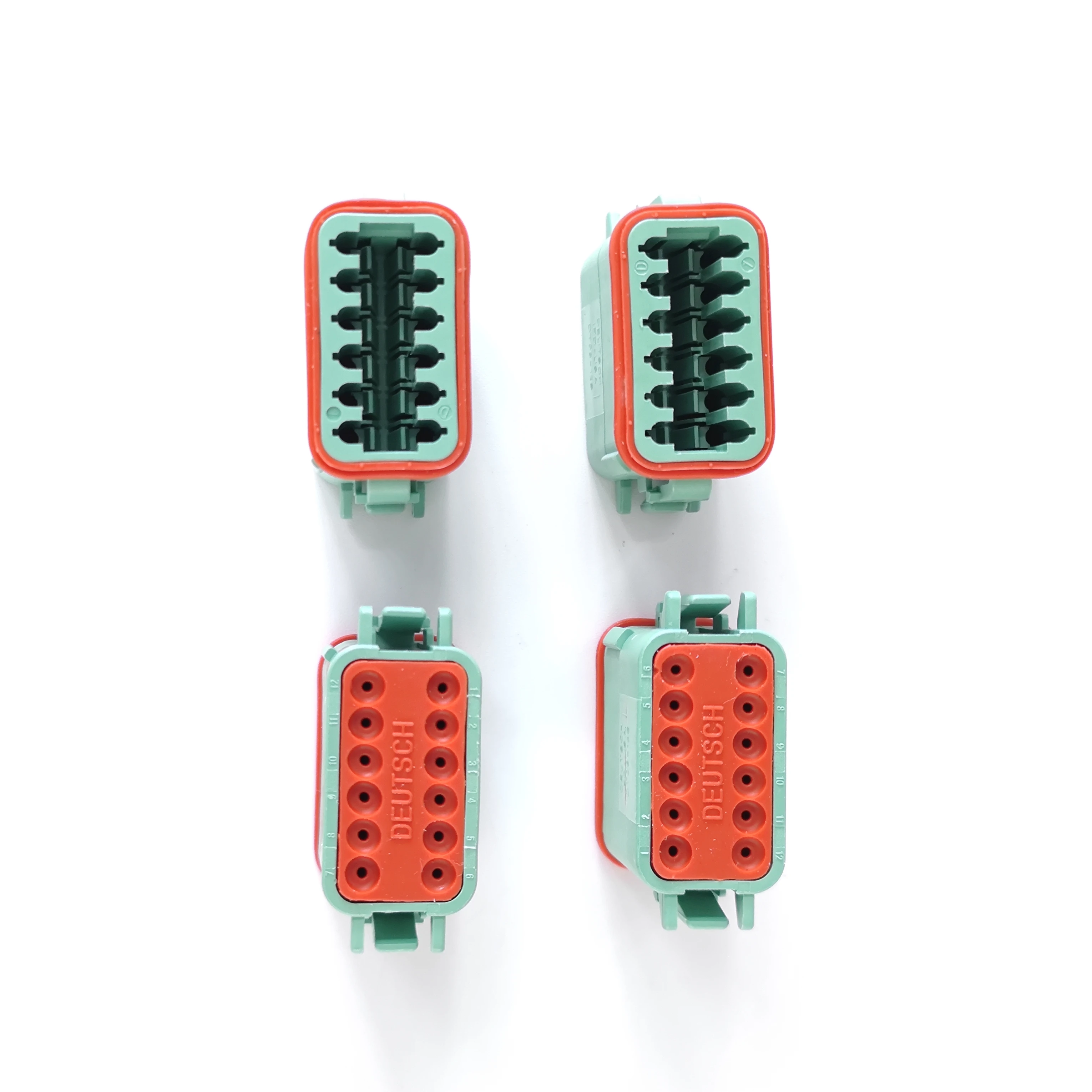 12 Pin Automotive Housing Deutsch DT Series Car Electrical Wire Female Connector Green DT06-12SC