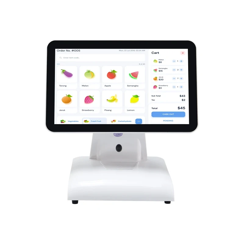 15 Inch 1024*768 Mobile Systems All In One Android Touch Screen Cash Register POS For Restaurant