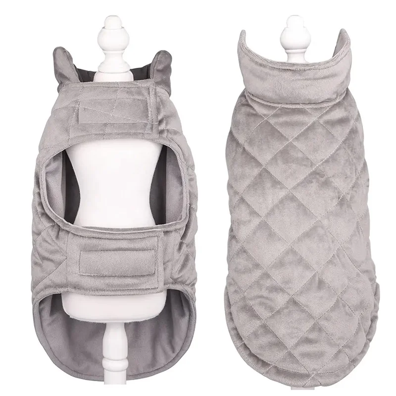Velvet Dog Sweater Coat Pet Puppy Winter Jacket for Cold Weather Dog Apparel Carton Packaging Customized Stylish Windproof Plush