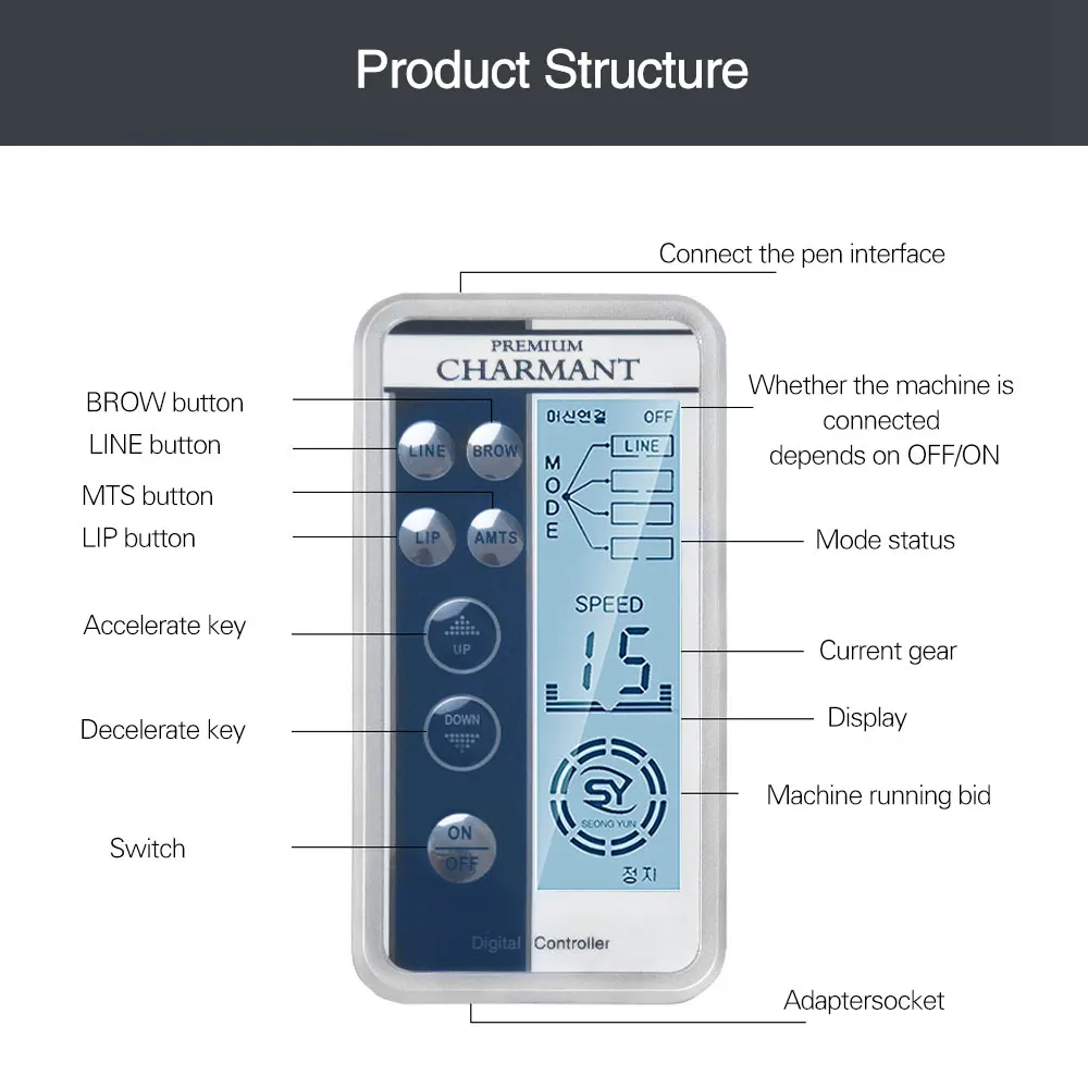 Semi-permanent Makeup Machine Kit For Eyebrow Tattoo Lip eyeliner MTS Microblading Pen Set Eye Make up Beauty Care