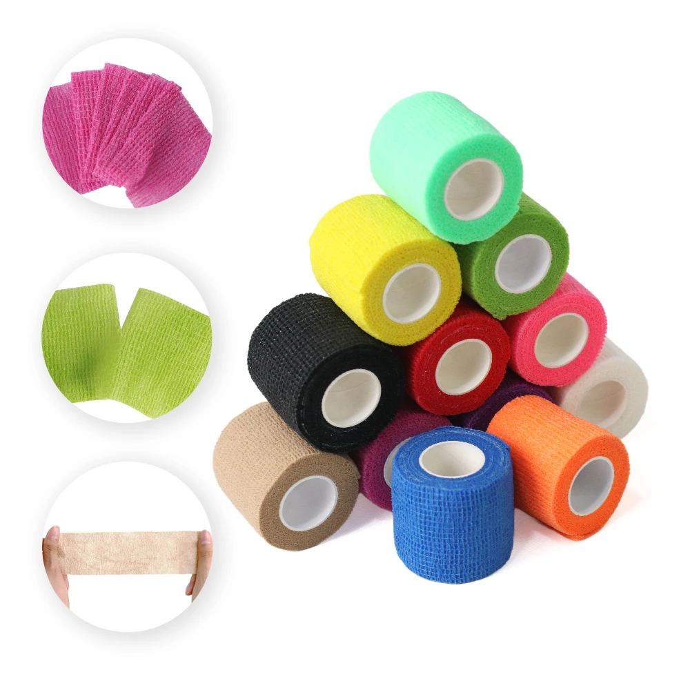 Medical Supplies Disposable Skin Color Easy Tear Flexibility Self Adhesive Horses Leg Vet Wrap Cohesive Elastic Bandage