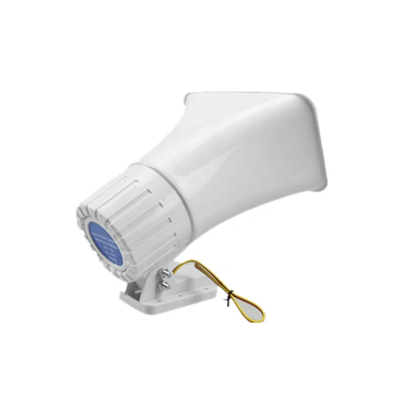 Outdoor Waterproof Big White 130dB Wired Home Alarm System 12V Siren Speaker