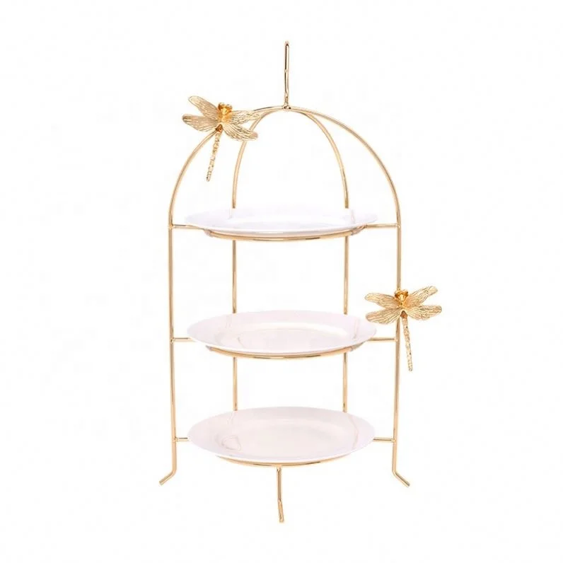 Metal Dessert Rack Banquet Dessert Rack Bird Cage Stand Cake Plate For Wedding  Birthday Party Decoration