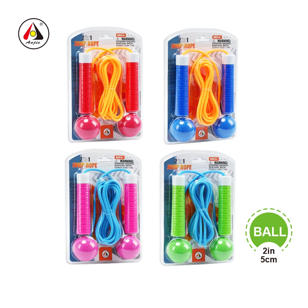AOJIE Training Jump Rope Set Cordless Jump Rope & Regular Skip Ropes For Kids Indoor Outdoor Improving Fitness.
