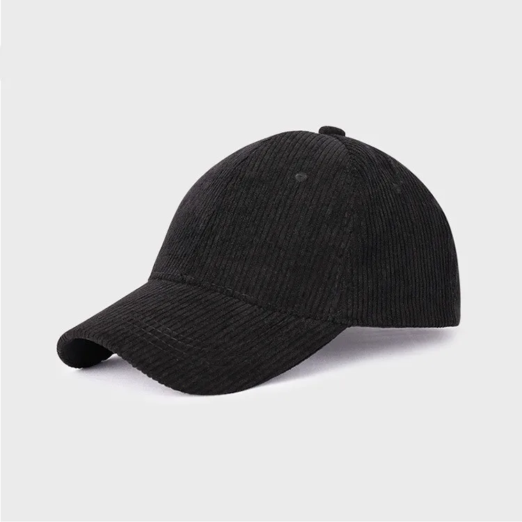 Wholesale Korean Soft Top Corduroy Baseball Cap Solid Color Versatile Sunscreen Warm Hats for Women and Men