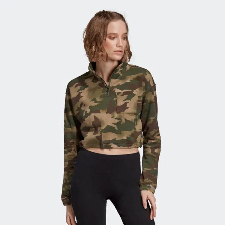 Private Logo Wholesale Jogger Tracksuit Sets 100 Polyester Printed Military Gym Zip Cropped Custom Women Reflective Tracksuit