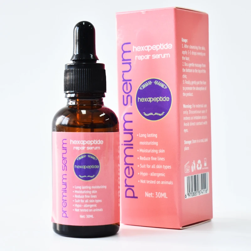 Private Label Anti-Aging Wrinkle Reducing Relaxing Peptide Expression Line Skin Perfection Hexapeptide Face Serum