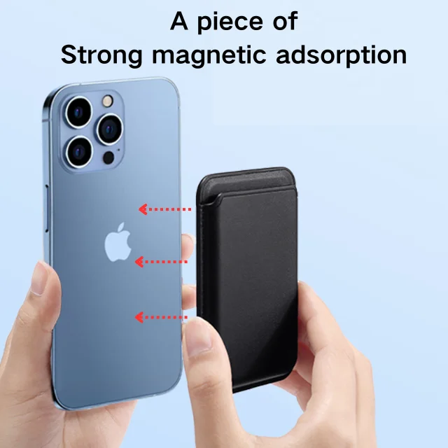 New Arrival Magnetic Wireless Wallet for iPhone 12 11 13 14 15 16 Leather Card Holder Accessories with Various Colors