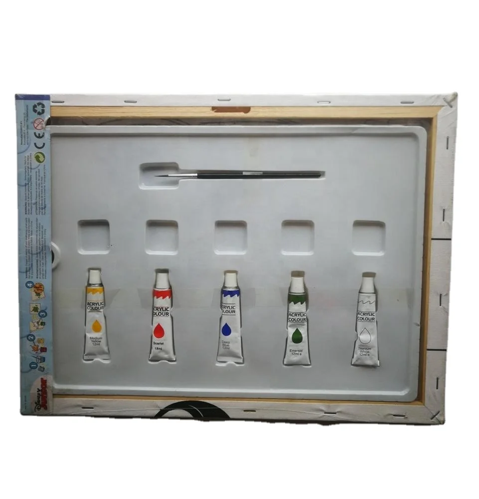 Детские 280 г по индивидуальному заказу 100% хлопок мультфильм акриловые краски трубы 30*40 холст для рисования Набор для раскрашивания