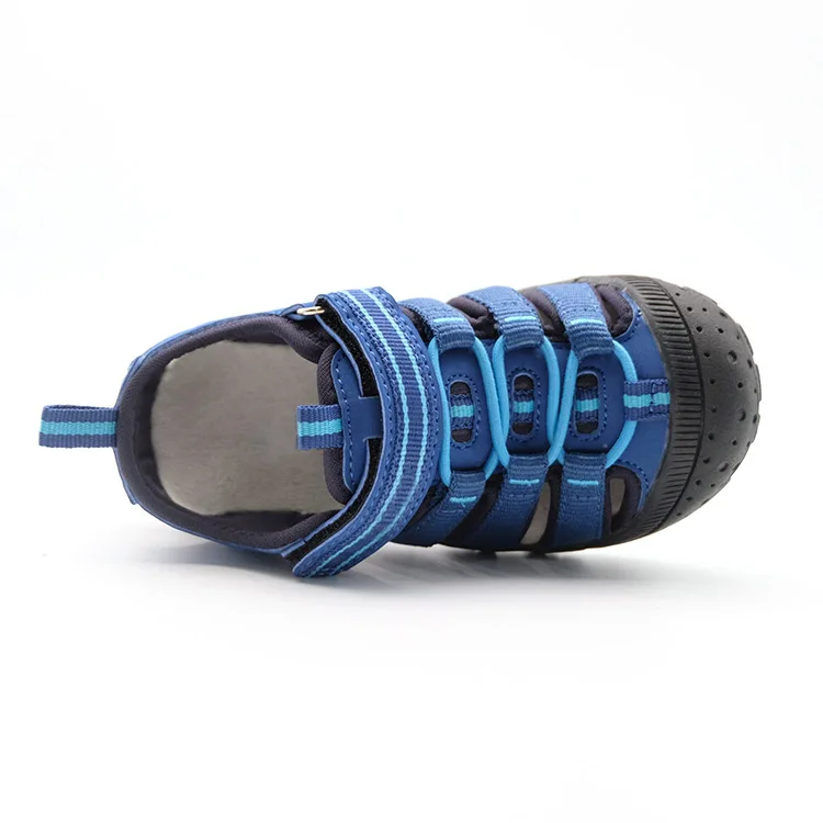 
Pig skin Special Webbing Kids Outdoor Kid Pu Sport Leather Sandal Toe Closed Shoes 