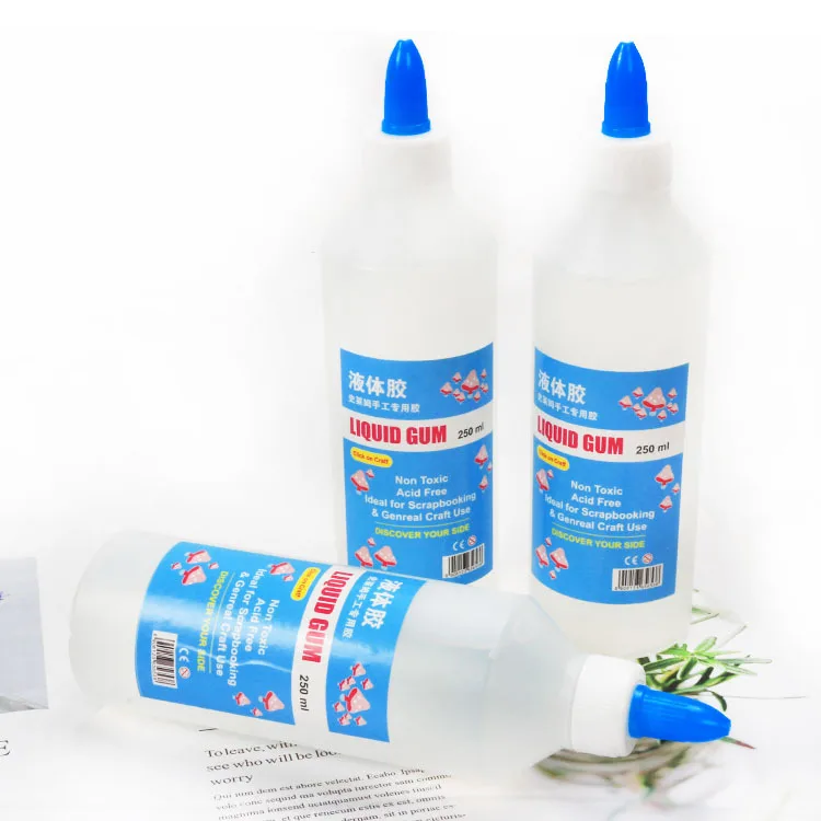 Washable Office School Home 250ml Liquid White Glue Slime Glue For Student Liquid Glue