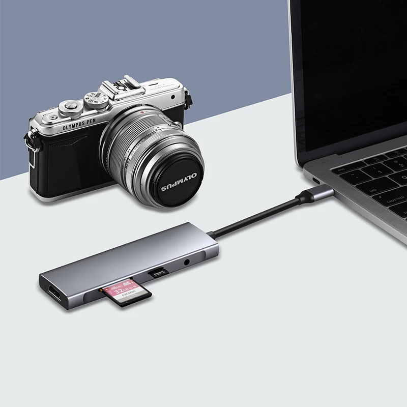 USB C концентратор 9 в 1 адаптер 4K HD-MI зарядный 3 0 SD/устройство для считывания с tf-карт 5 мм Gigabit Ethernet док-станции