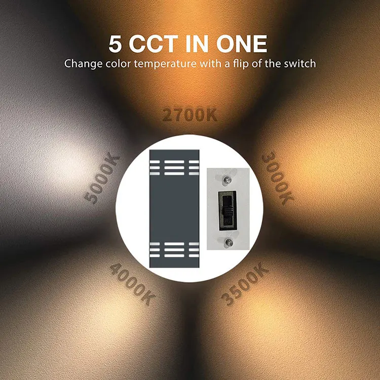 Modern Outdoor Black IP65 Up And Down Lights External Wall Lights with 5CCT Switchable