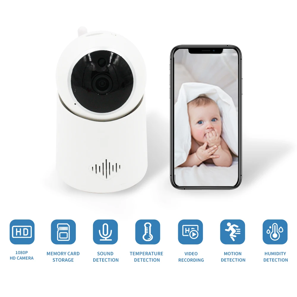 2021 new cheapest IP camera HD1080P night vision tuya app wifi camera