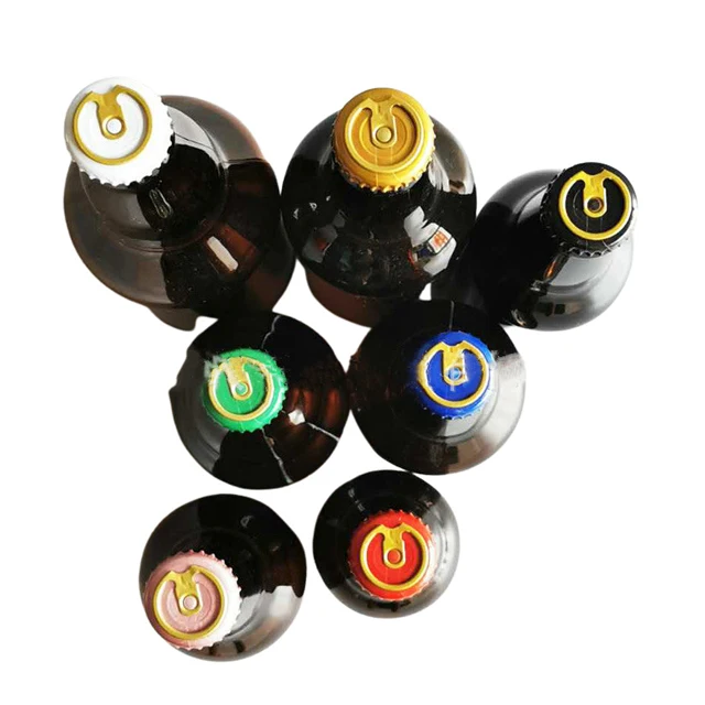 Factory Bulk Sale Custom 26mm Standard Size Easy Pull Ring Beer Bottle Crown Cap Metal Cap For Beer Glass Bottles