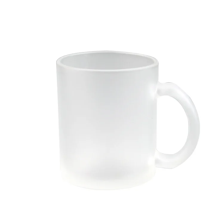 Sublimation blank Frosted glass cup 11oz glass mug
