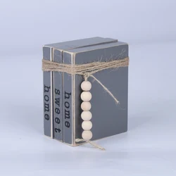 Amazon Popular Selling Modern Wooden Display Book Square Box Decorative Mode Book For Home Decorations