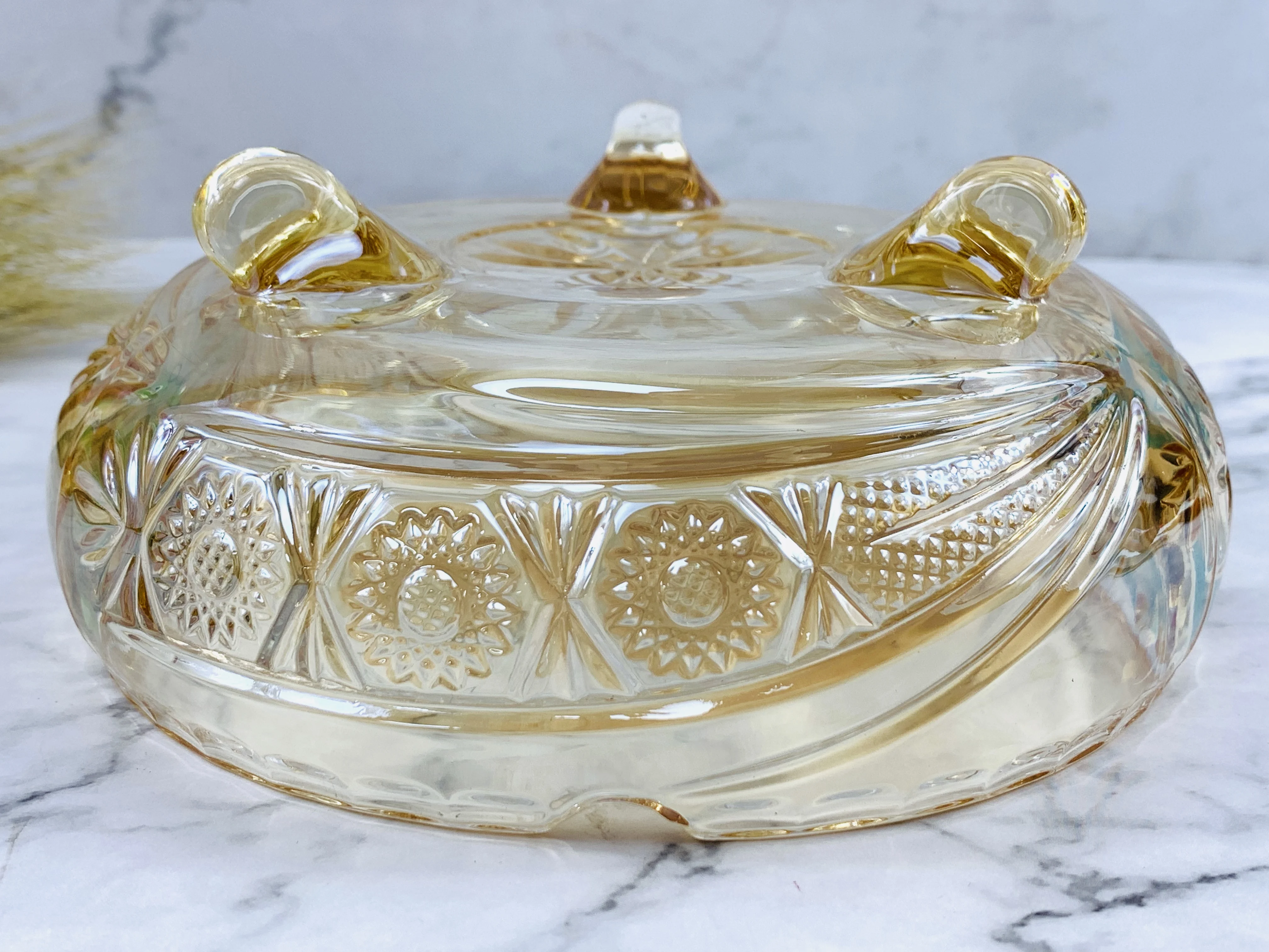 Wholesale Luxury Plated Glass Ashtray Decorative Custom Ashtray with Foot