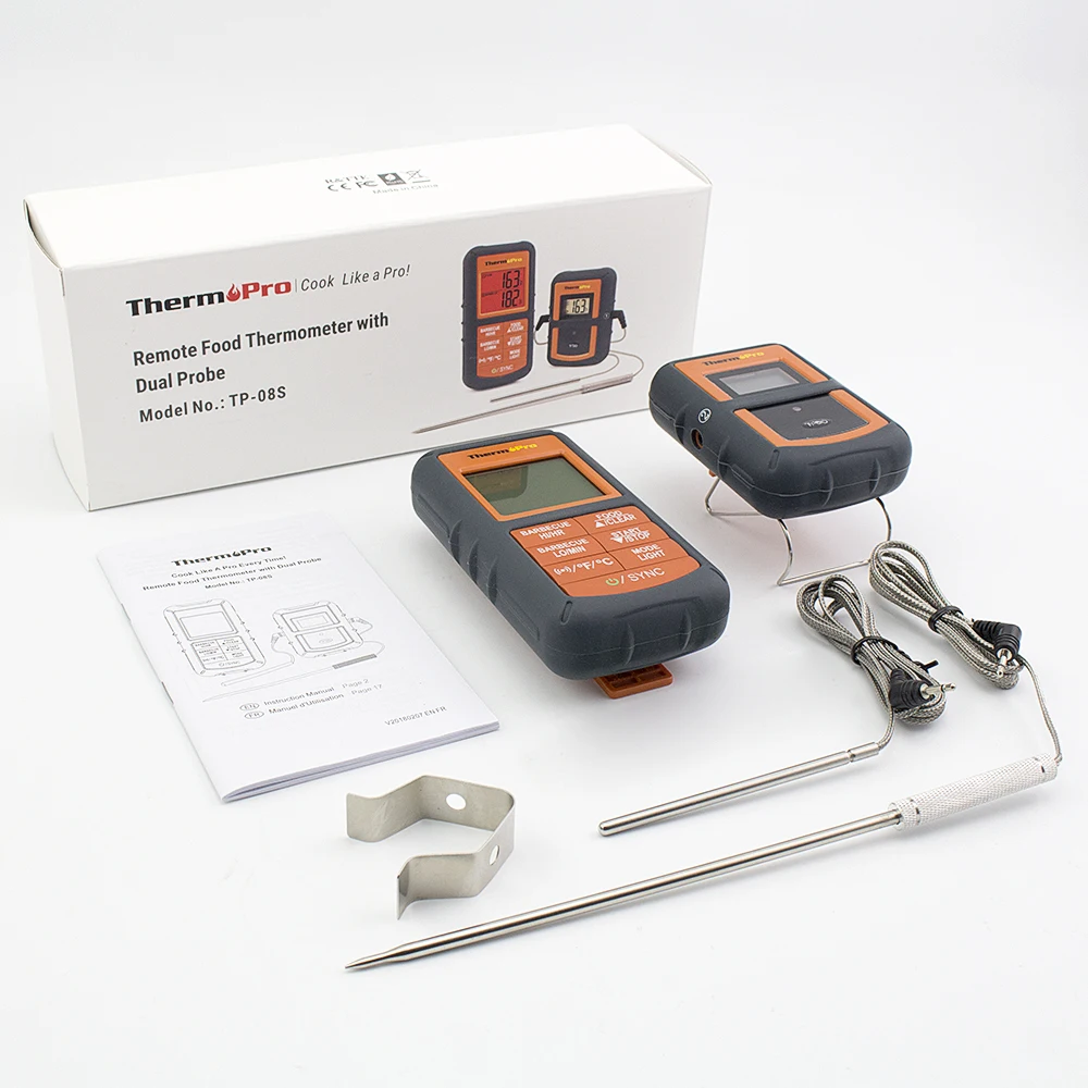 ThermoPro TP08S промышленный беспроводной цифровой термометр для духовки с