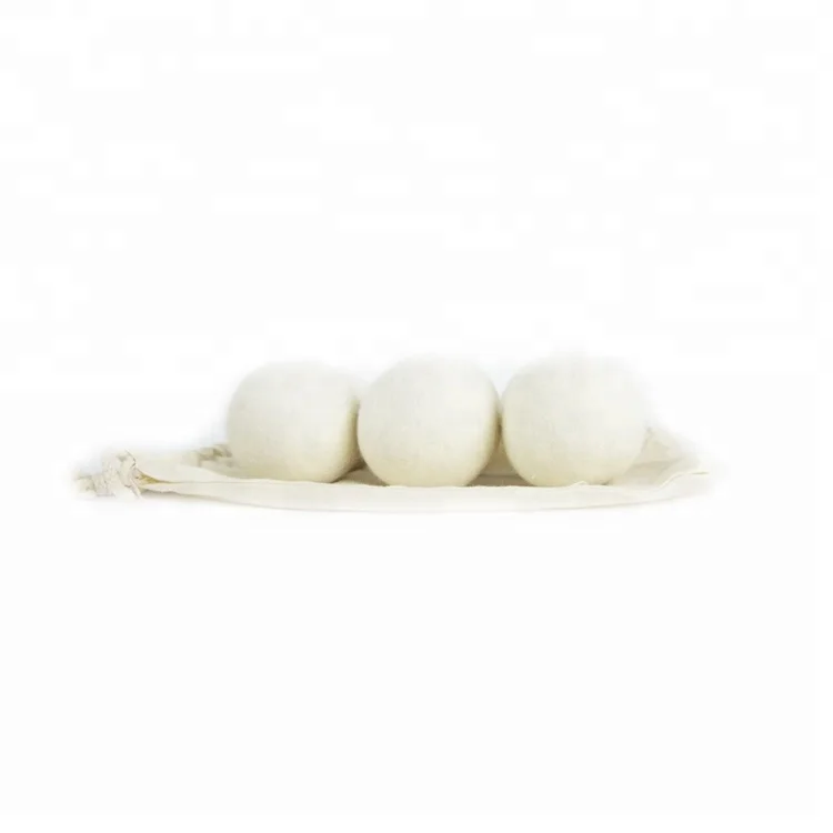 6-Pack Reusable Wool Dryer Balls Organic Felt Laundry Cleaner from New Zealand Wool Dryer Ball Features Cleaning