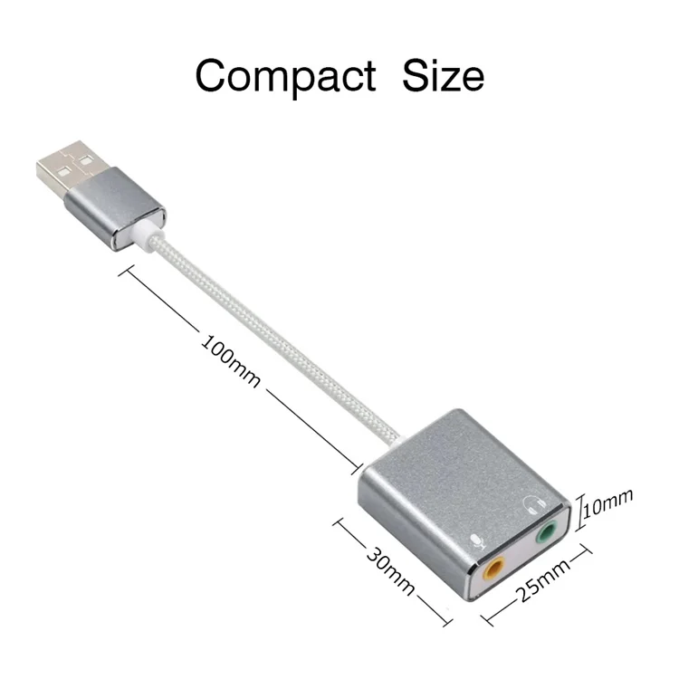 7 1 внешняя звуковая карта USB разъем 3 5 мм аудио адаптер наушники микрофон Звуковая для Macbook компьютера ноутбука
