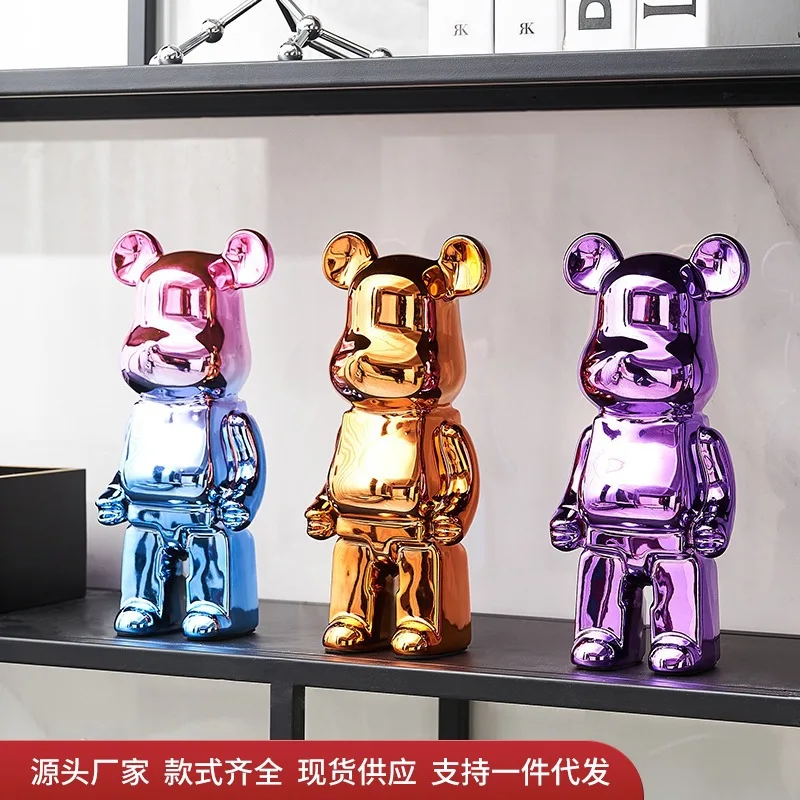 Internet Celebrous Electroplated Bear Doll Model Fashion Home Decoration Shop Shopping Mall Hotel Sales Department Beauty Chen O