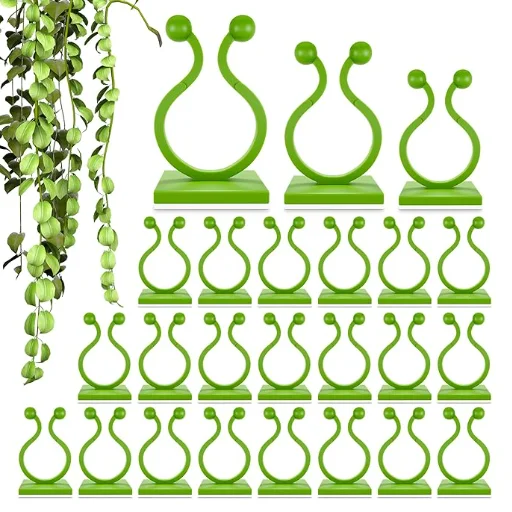 Plant Climbing Wall Fixture Clips Plant Fixer Self-Adhesive Hooks for Wall Vines Fixation Plant Vine Cable Cord Organizer
