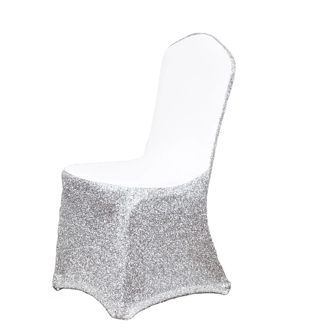 Dropshipping Flash Gold Chair Cover Luxury Party Decor Spandex Chair Cover Wedding Chair Covers