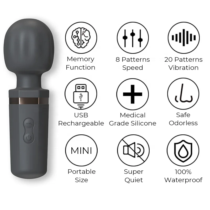 
Valleymoon rechargeable handy handheld women personal body massage big magic vibrating av massager 