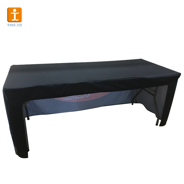Custom Printed Conference 100% polyester Table Cloth With Logo