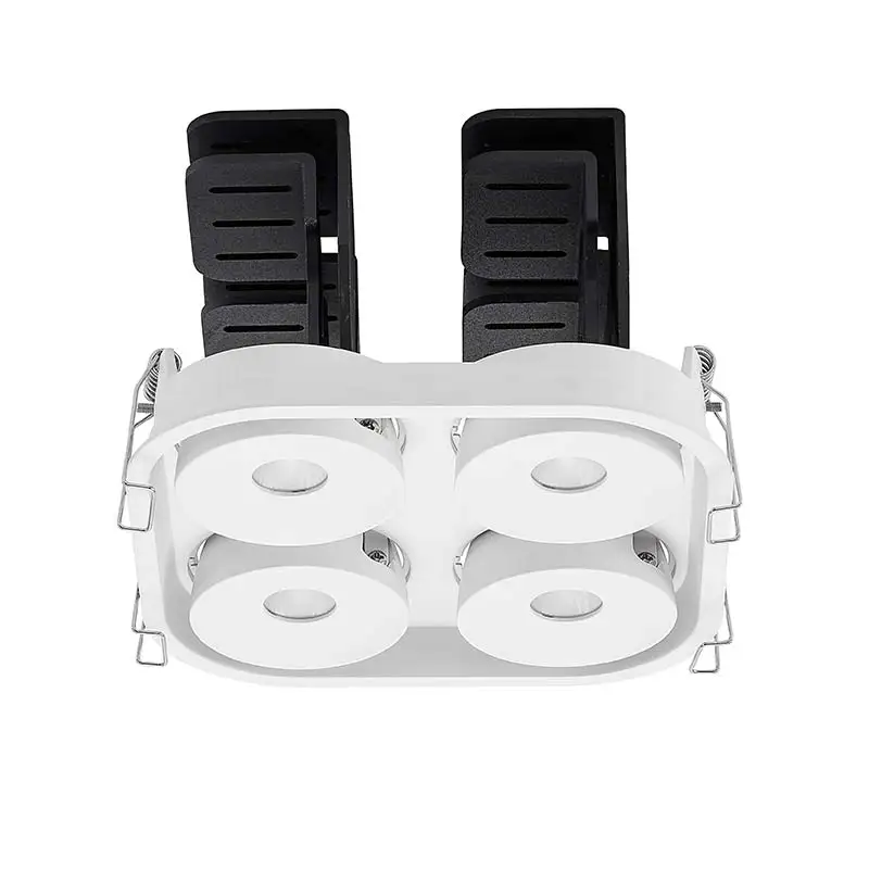 New 4 lamp head commercial spotlight aluminum alloy matte black 12w spotlight for clothing store