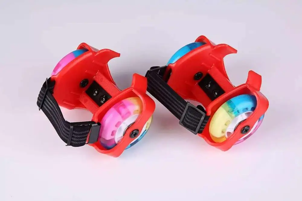 Pink Blue Flashing Roller Skating Shoes Lightweight Detachable Skates