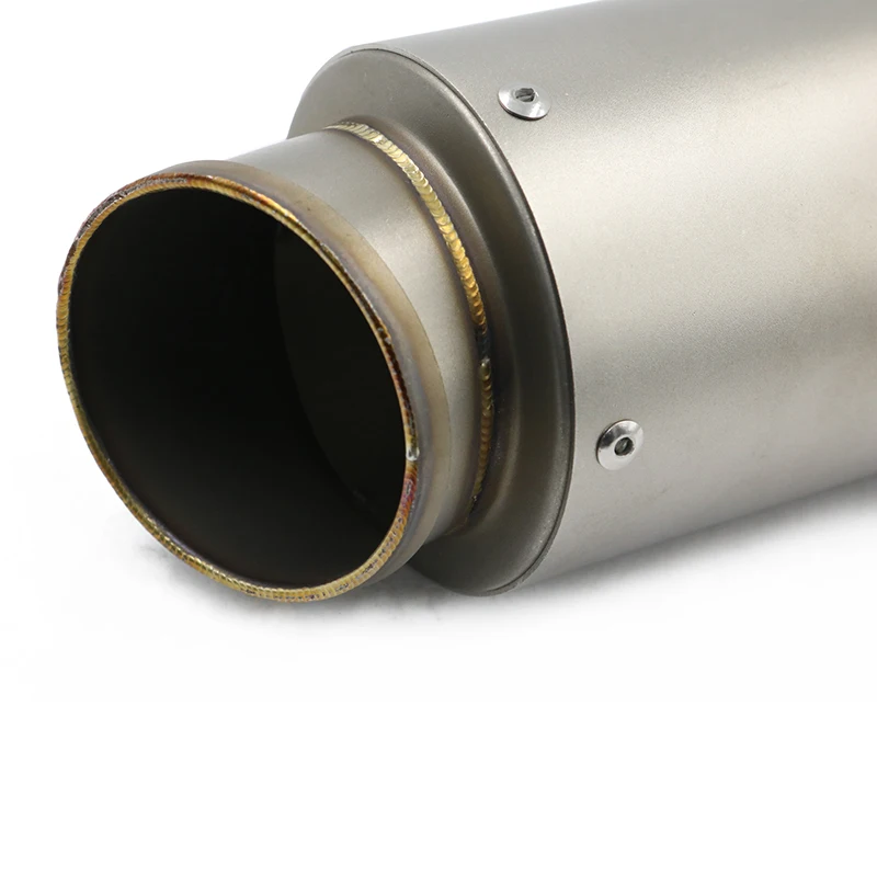 Universal Titanium dirt-bike Moto silencer Sc exhaust Pipe Stainless Steel 50-60mm Inlet Motorcycle muffler with db killer