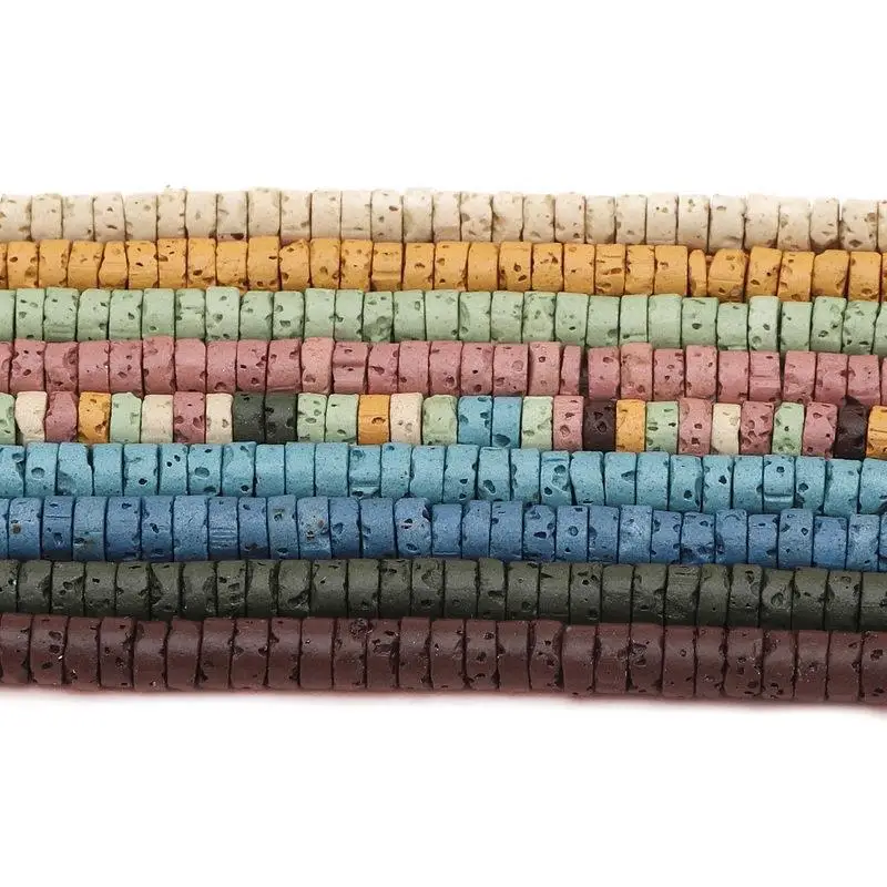 quzhi natural color volcanic stone septa handmade diy beaded material accessories Bracelet necklace earrings loose beads