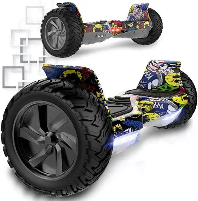 Customized 8.5 inch all terrain off road LED Lights self balancing electric scooter low price with smart APP Unique hoverboard