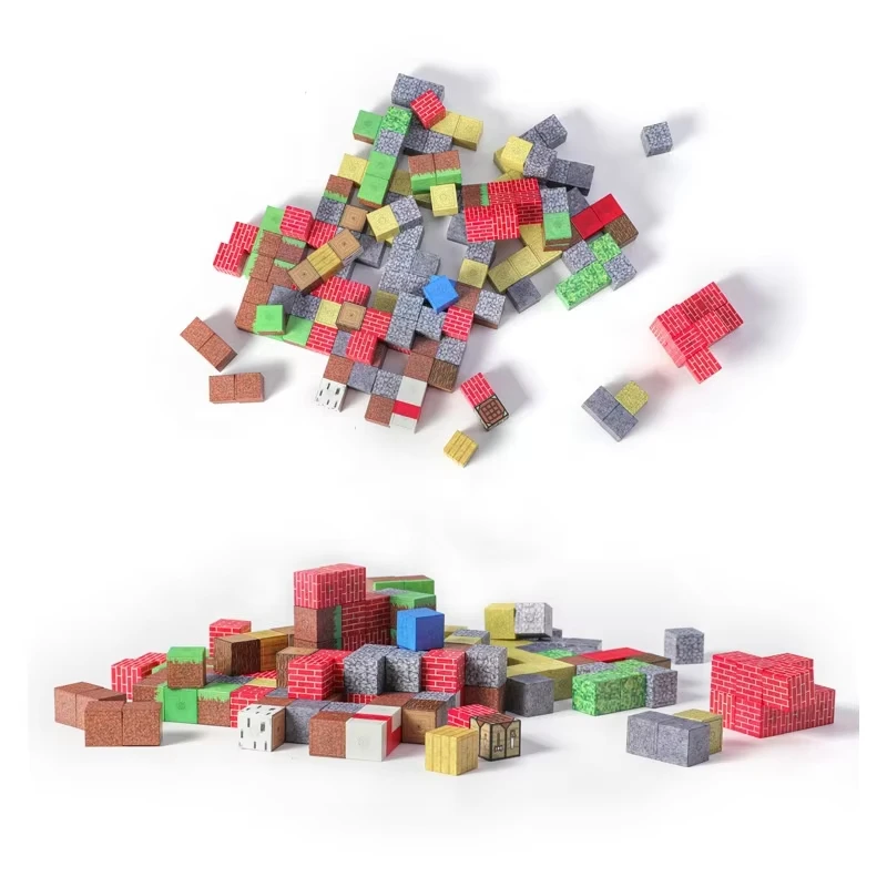 Magnetic Cube Building Block Set DIY Cubes Block Puzzle Construction Magnetic Building Cubes 3D Model Decompression Toy