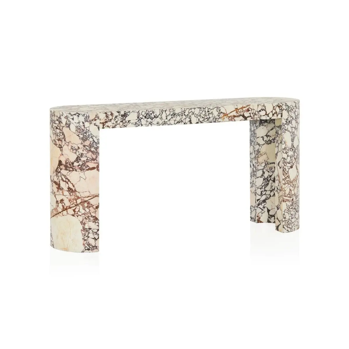 Handmade Stone Furniture Roman Travertine Living Room Entry Long Table Hallway Nordic Modern Marble Console Table